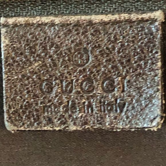 GUCCI Abbey GG Web Monogram Canvas Brown Leather Crossbody Shoulder Bag - Picture 13 of 17